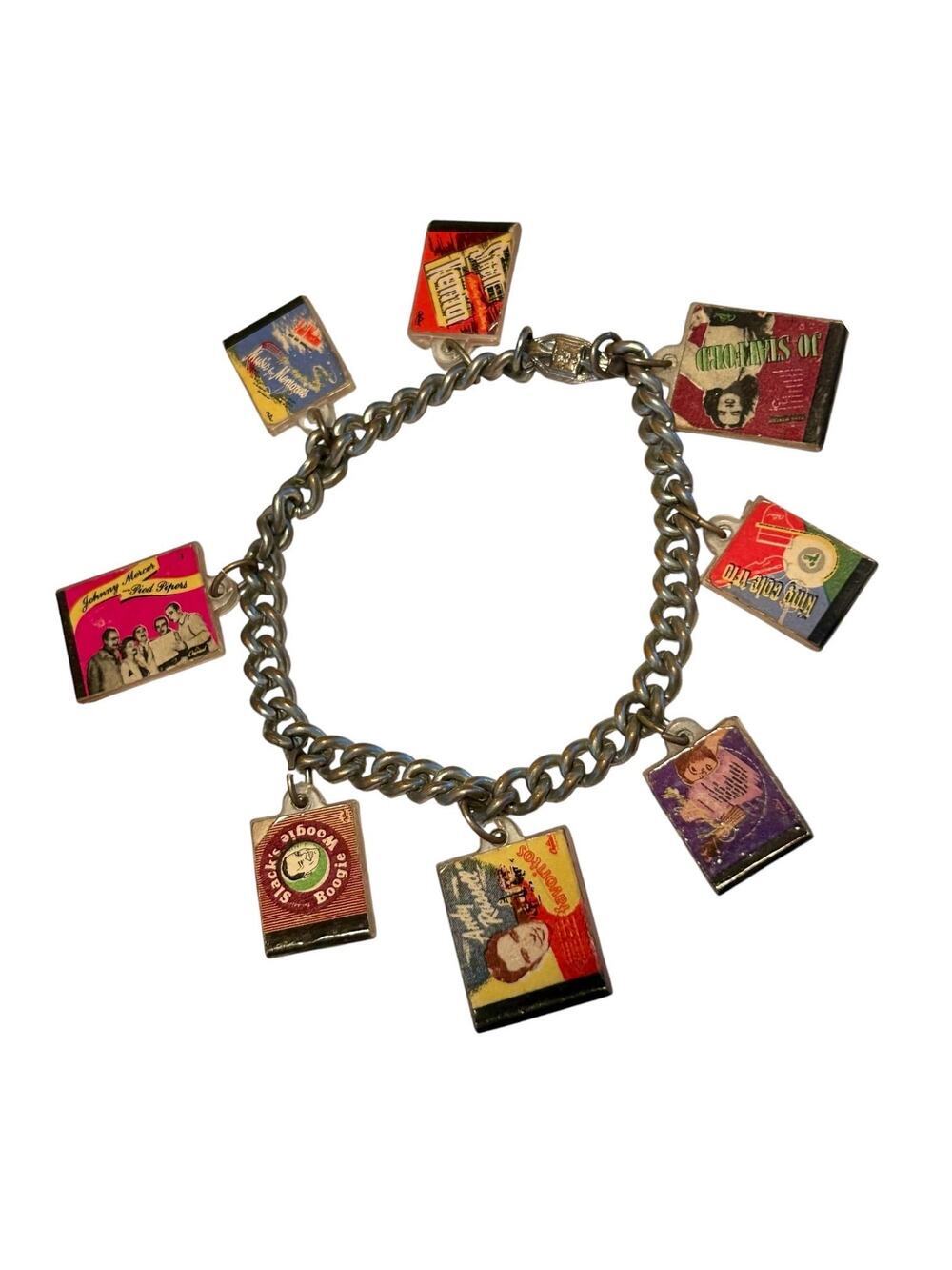 Vintage Capitol Records Miniature Album Cover Charm Bracelet | 1940s